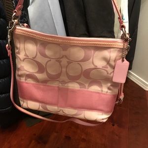 Coach baby pink messenger bag